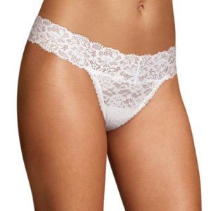 Maidenform NWT White Comfort Devotion All Lace Thong DMESLT 2XL 9